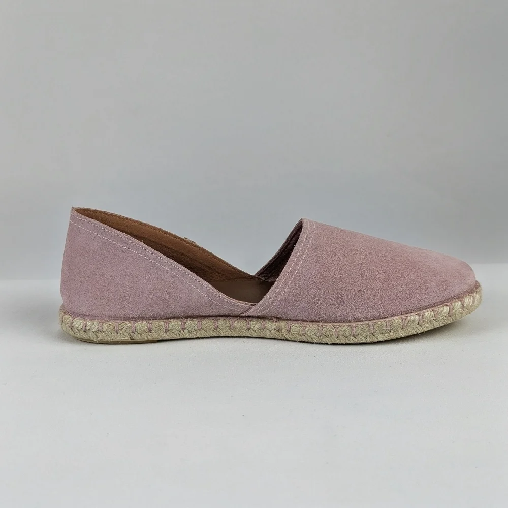 Verbenas Espadrilles Carmen Suede Leather Closed Toe Antique Blush EU42 11 NWT